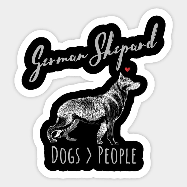 German Shepard - Dogs > People Sticker by JKA